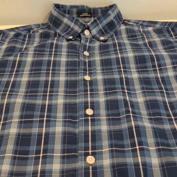 J. Crew Men's Large Slim Untucked Flex Washed Long Sleeve Shirt Style #BI051 - Picture 6 of 15